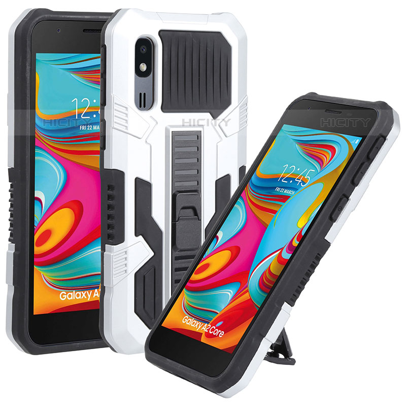 Custodia Silicone e Plastica Opaca Cover con Supporto ZJ1 per Samsung Galaxy A2 Core A260F A260G
