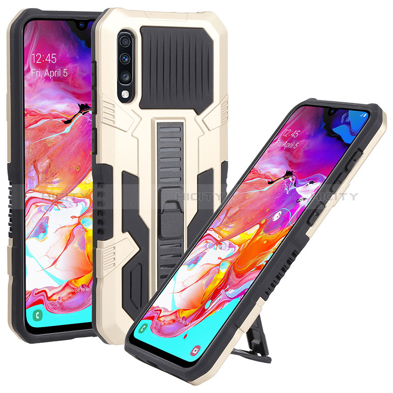 Custodia Silicone e Plastica Opaca Cover con Supporto ZJ1 per Samsung Galaxy A70S