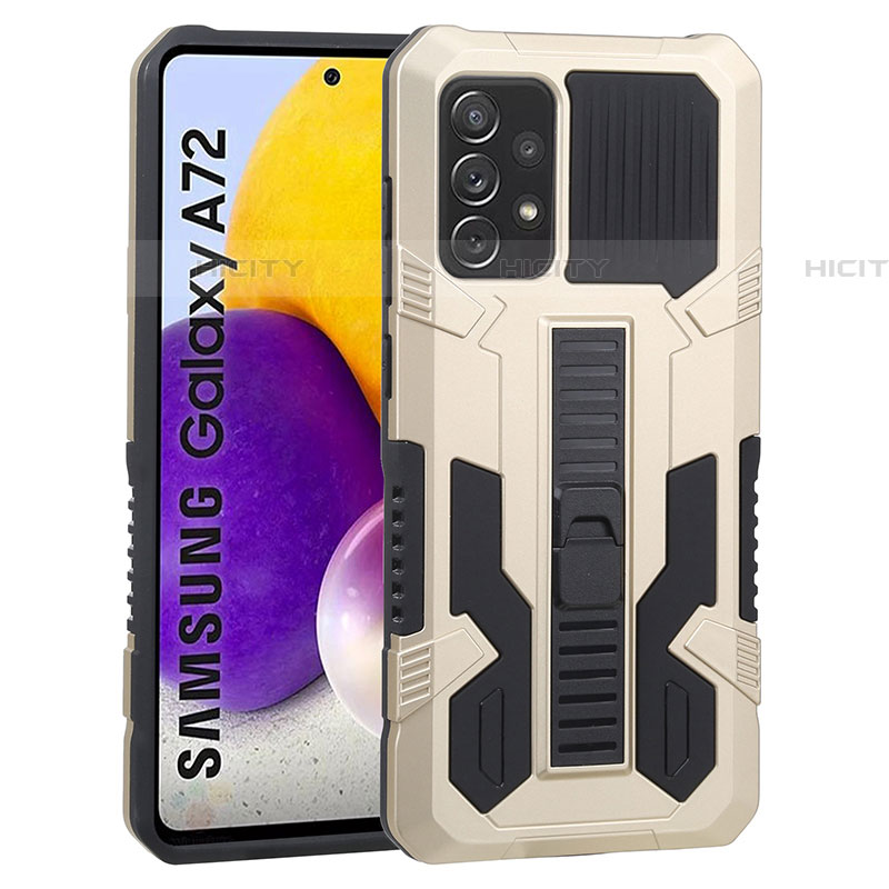 Custodia Silicone e Plastica Opaca Cover con Supporto ZJ1 per Samsung Galaxy A72 5G