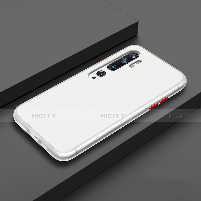 Custodia Silicone e Plastica Opaca Cover D01 per Xiaomi Mi Note 10 Bianco