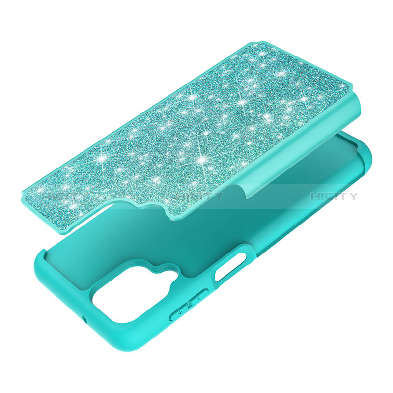 Custodia Silicone e Plastica Opaca Cover Fronte e Retro 360 Gradi Bling-Bling JX1 per Samsung Galaxy A12