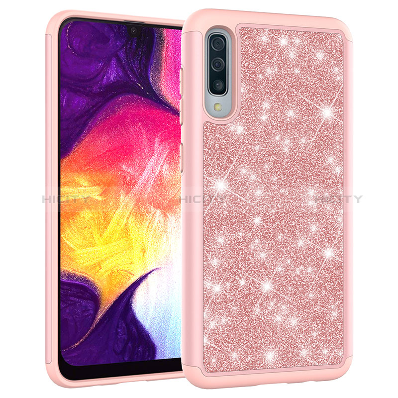 Custodia Silicone e Plastica Opaca Cover Fronte e Retro 360 Gradi Bling-Bling JX1 per Samsung Galaxy A30S