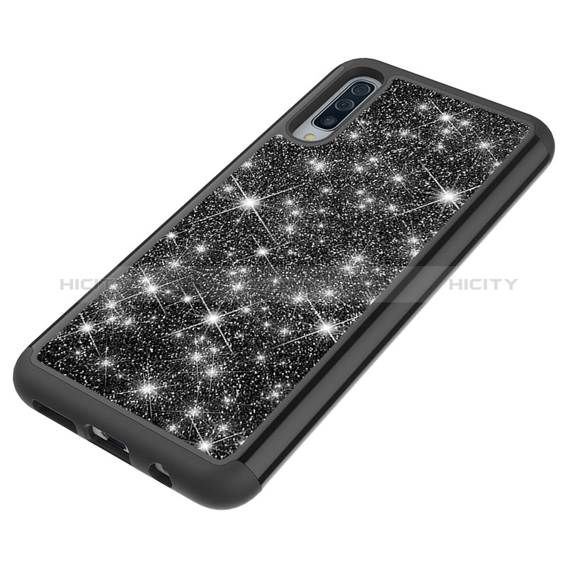 Custodia Silicone e Plastica Opaca Cover Fronte e Retro 360 Gradi Bling-Bling JX1 per Samsung Galaxy A50
