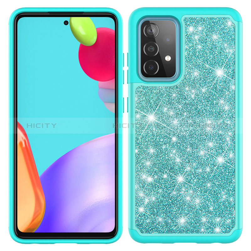 Custodia Silicone e Plastica Opaca Cover Fronte e Retro 360 Gradi Bling-Bling JX1 per Samsung Galaxy A52s 5G