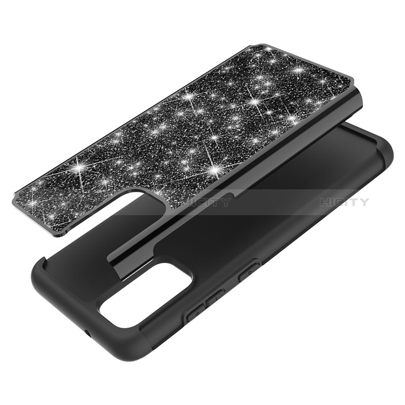 Custodia Silicone e Plastica Opaca Cover Fronte e Retro 360 Gradi Bling-Bling JX1 per Samsung Galaxy S20 Plus