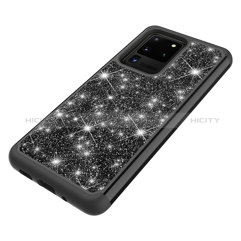 Custodia Silicone e Plastica Opaca Cover Fronte e Retro 360 Gradi Bling-Bling JX1 per Samsung Galaxy S20 Ultra 5G