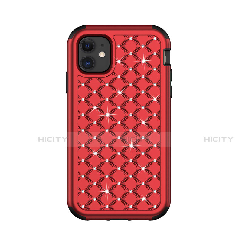 Custodia Silicone e Plastica Opaca Cover Fronte e Retro 360 Gradi Bling-Bling U01 per Apple iPhone 11