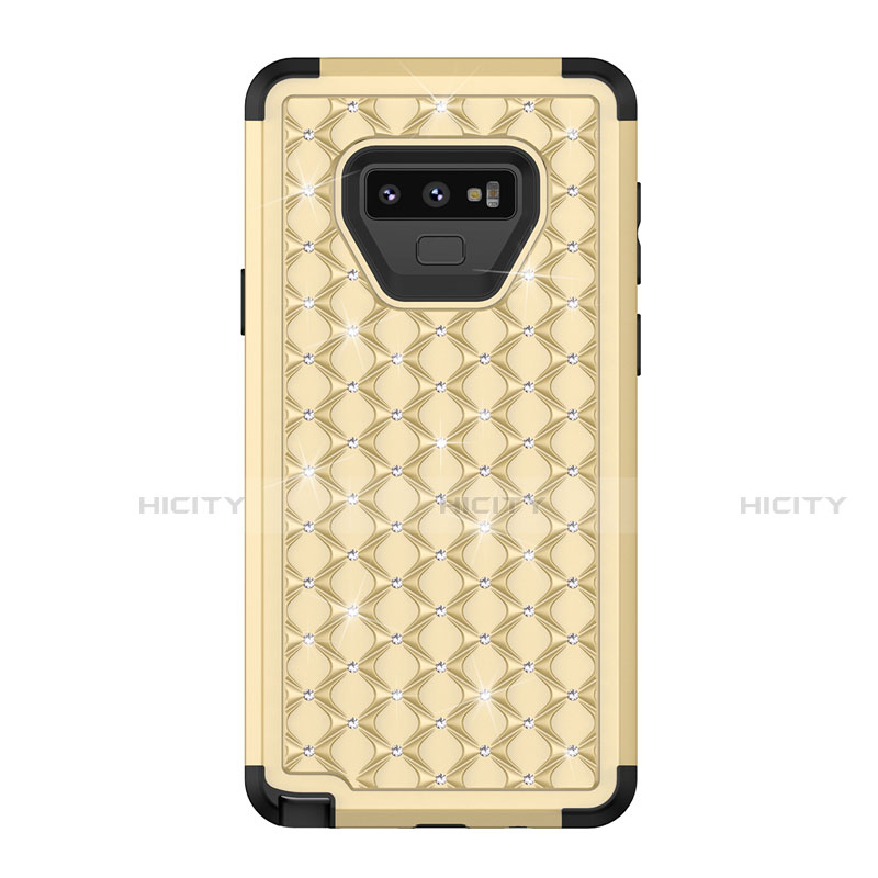Custodia Silicone e Plastica Opaca Cover Fronte e Retro 360 Gradi Bling-Bling U01 per Samsung Galaxy Note 9