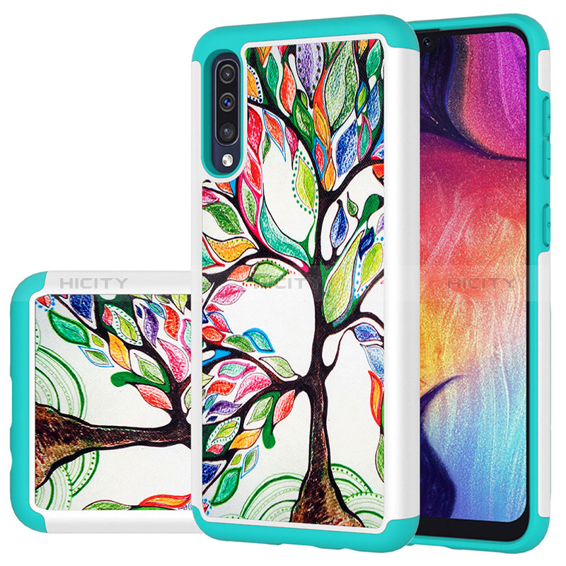 Custodia Silicone e Plastica Opaca Cover Fronte e Retro 360 Gradi JX1 per Samsung Galaxy A50