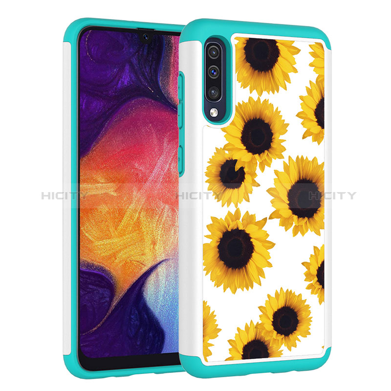 Custodia Silicone e Plastica Opaca Cover Fronte e Retro 360 Gradi JX1 per Samsung Galaxy A50