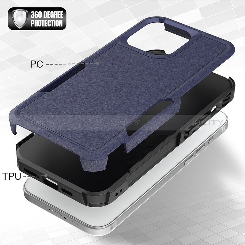 Custodia Silicone e Plastica Opaca Cover Fronte e Retro 360 Gradi MQ1 per Apple iPhone 14 Pro