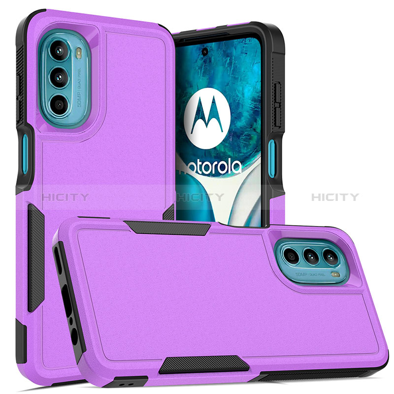 Custodia Silicone e Plastica Opaca Cover Fronte e Retro 360 Gradi MQ1 per Motorola Moto G82 5G