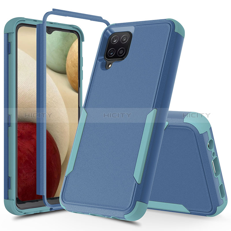Custodia Silicone e Plastica Opaca Cover Fronte e Retro 360 Gradi MQ1 per Samsung Galaxy A12