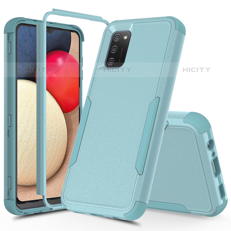 Custodia Silicone e Plastica Opaca Cover Fronte e Retro 360 Gradi MQ1 per Samsung Galaxy M02s