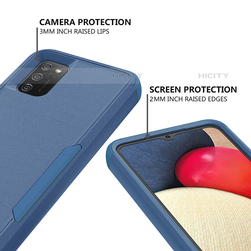 Custodia Silicone e Plastica Opaca Cover Fronte e Retro 360 Gradi MQ1 per Samsung Galaxy M02s