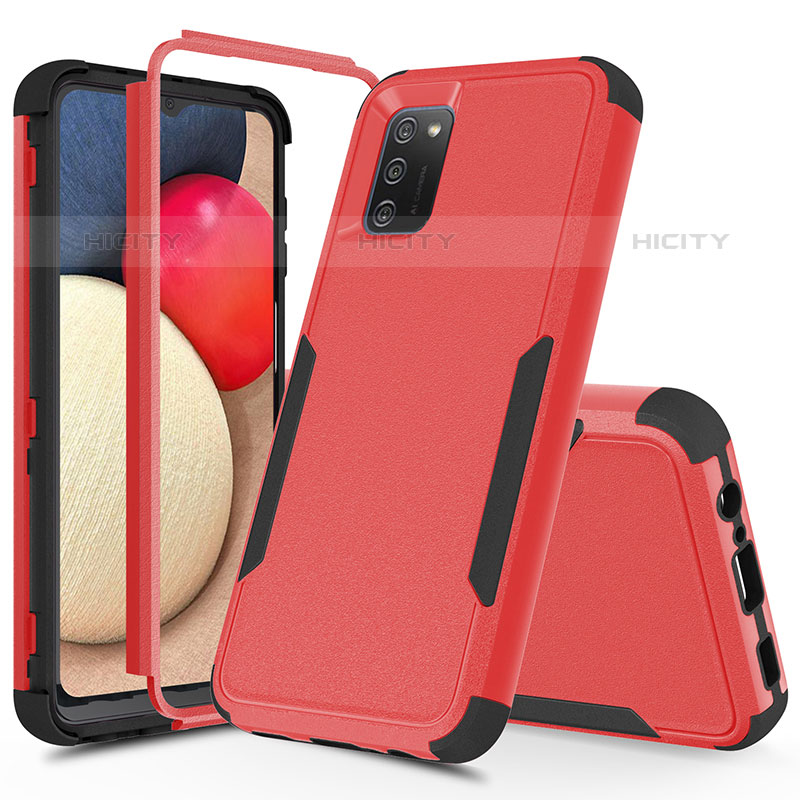 Custodia Silicone e Plastica Opaca Cover Fronte e Retro 360 Gradi MQ1 per Samsung Galaxy M02s