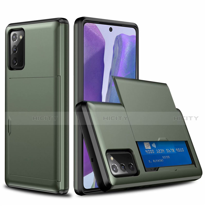 Custodia Silicone e Plastica Opaca Cover Fronte e Retro 360 Gradi N01 per Samsung Galaxy Note 20 5G