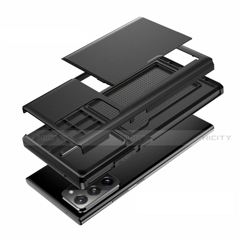 Custodia Silicone e Plastica Opaca Cover Fronte e Retro 360 Gradi N01 per Samsung Galaxy Note 20 Ultra 5G