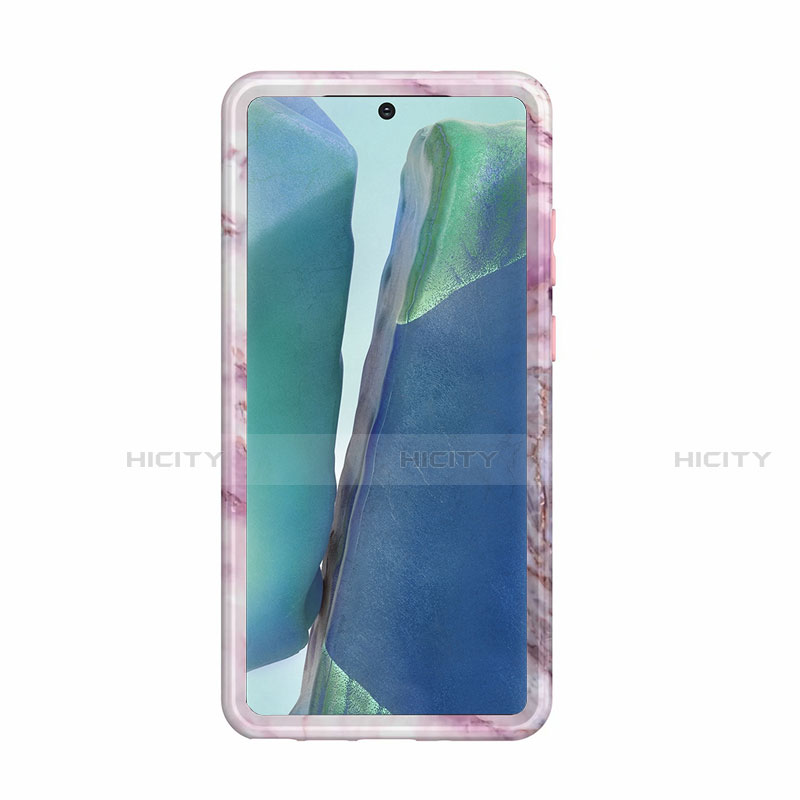 Custodia Silicone e Plastica Opaca Cover Fronte e Retro 360 Gradi N02 per Samsung Galaxy Note 20 5G