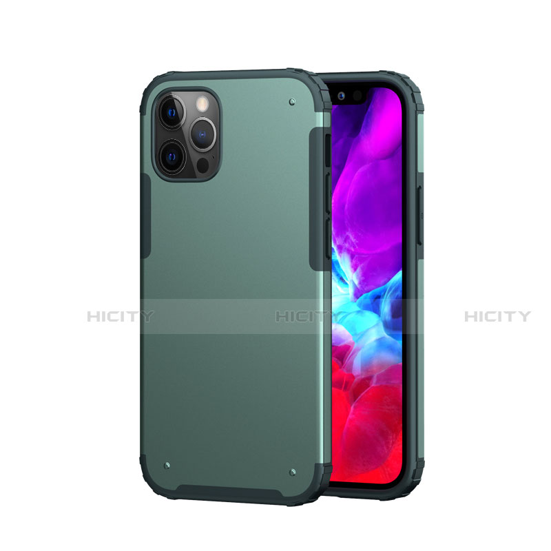 Custodia Silicone e Plastica Opaca Cover Fronte e Retro 360 Gradi per Apple iPhone 12 Pro Max