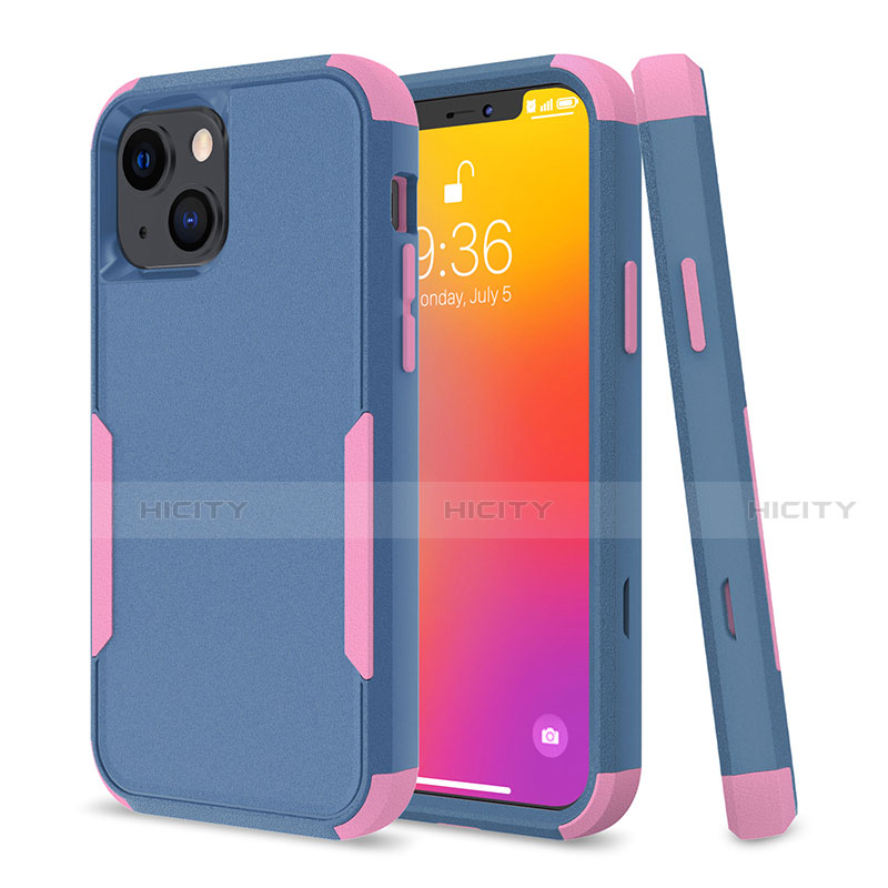 Custodia Silicone e Plastica Opaca Cover Fronte e Retro 360 Gradi per Apple iPhone 13 Multicolore