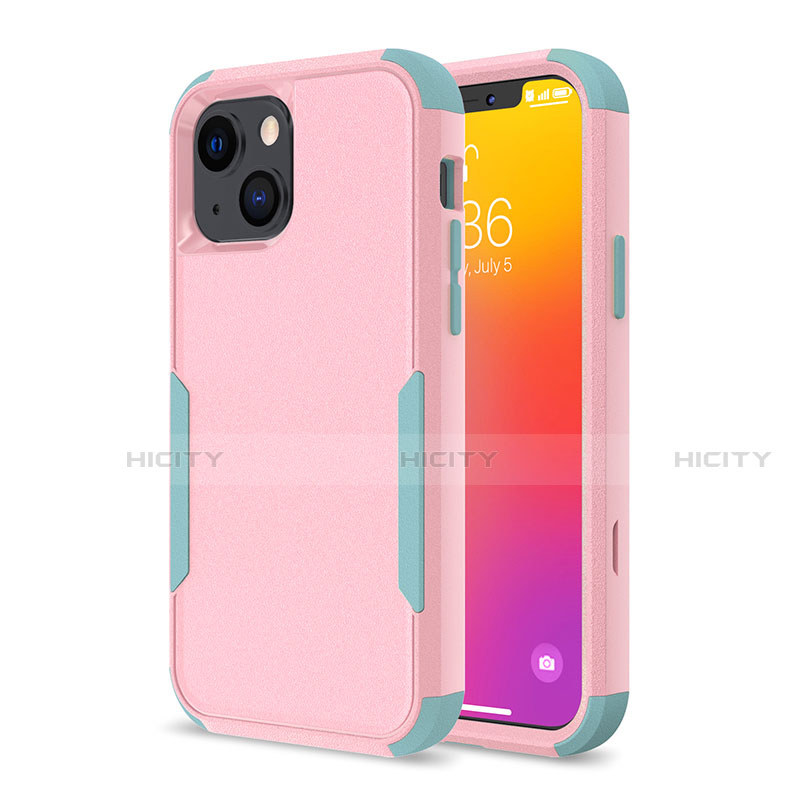 Custodia Silicone e Plastica Opaca Cover Fronte e Retro 360 Gradi per Apple iPhone 14