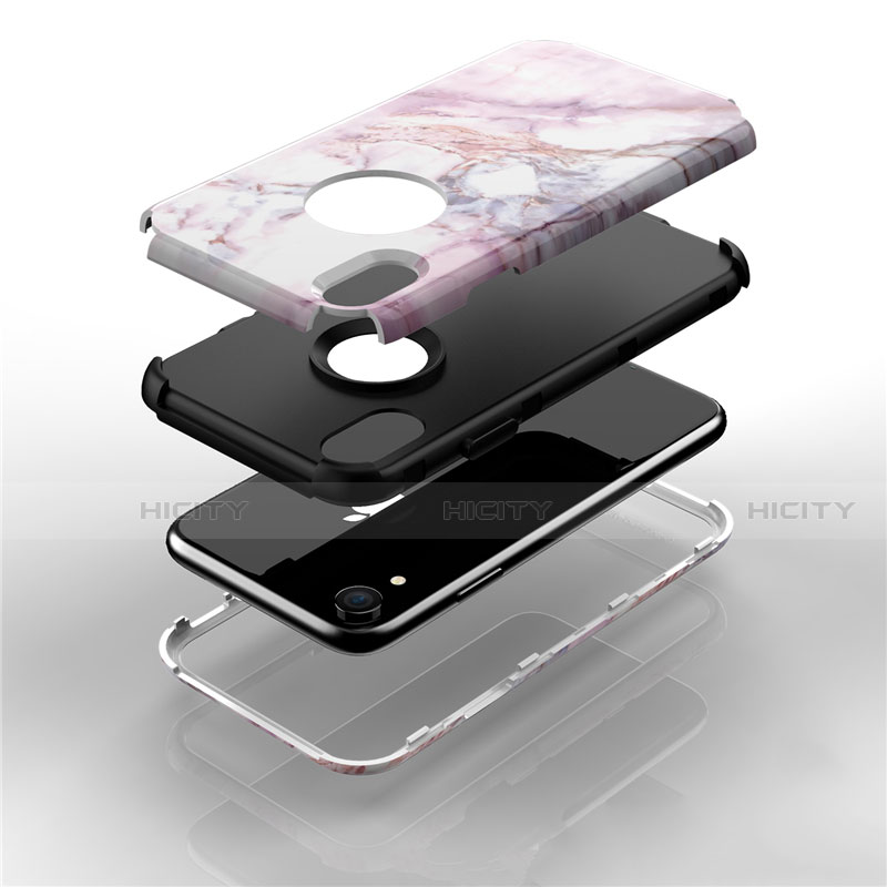 Custodia Silicone e Plastica Opaca Cover Fronte e Retro 360 Gradi per Apple iPhone XR