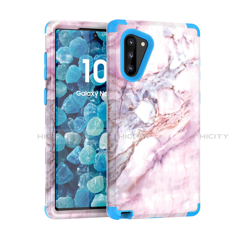 Custodia Silicone e Plastica Opaca Cover Fronte e Retro 360 Gradi per Samsung Galaxy Note 10