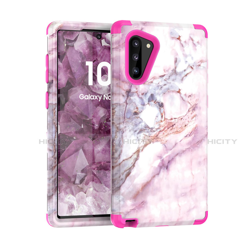 Custodia Silicone e Plastica Opaca Cover Fronte e Retro 360 Gradi per Samsung Galaxy Note 10