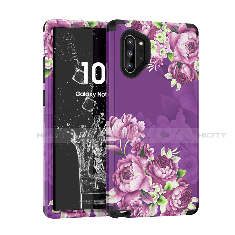 Custodia Silicone e Plastica Opaca Cover Fronte e Retro 360 Gradi per Samsung Galaxy Note 10 Plus 5G