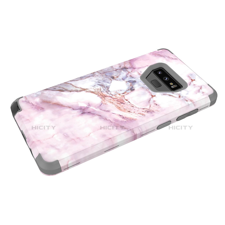 Custodia Silicone e Plastica Opaca Cover Fronte e Retro 360 Gradi per Samsung Galaxy Note 9