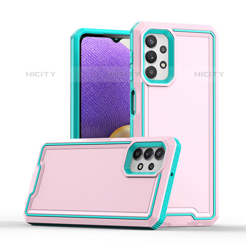 Custodia Silicone e Plastica Opaca Cover Fronte e Retro 360 Gradi Q01W per Samsung Galaxy M32 5G