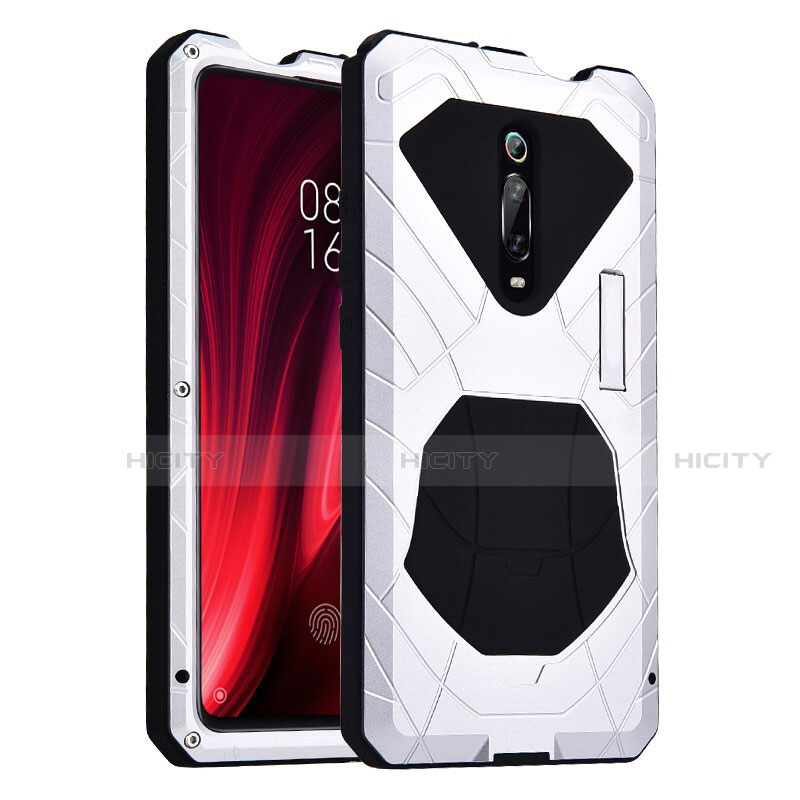 Custodia Silicone e Plastica Opaca Cover Fronte e Retro 360 Gradi R01 per Xiaomi Mi 9T Pro Bianco