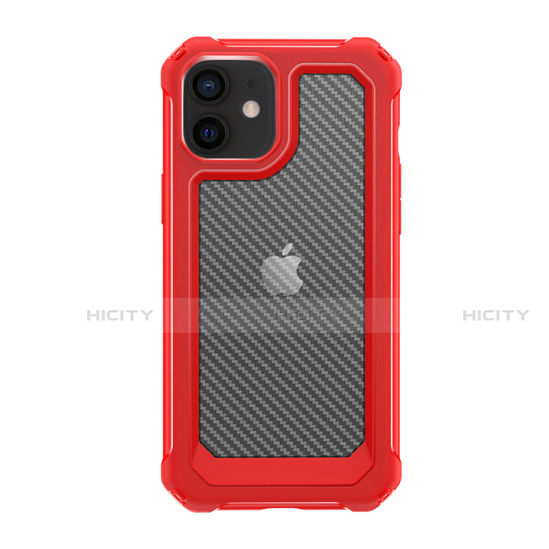 Custodia Silicone e Plastica Opaca Cover Fronte e Retro 360 Gradi R02 per Apple iPhone 12