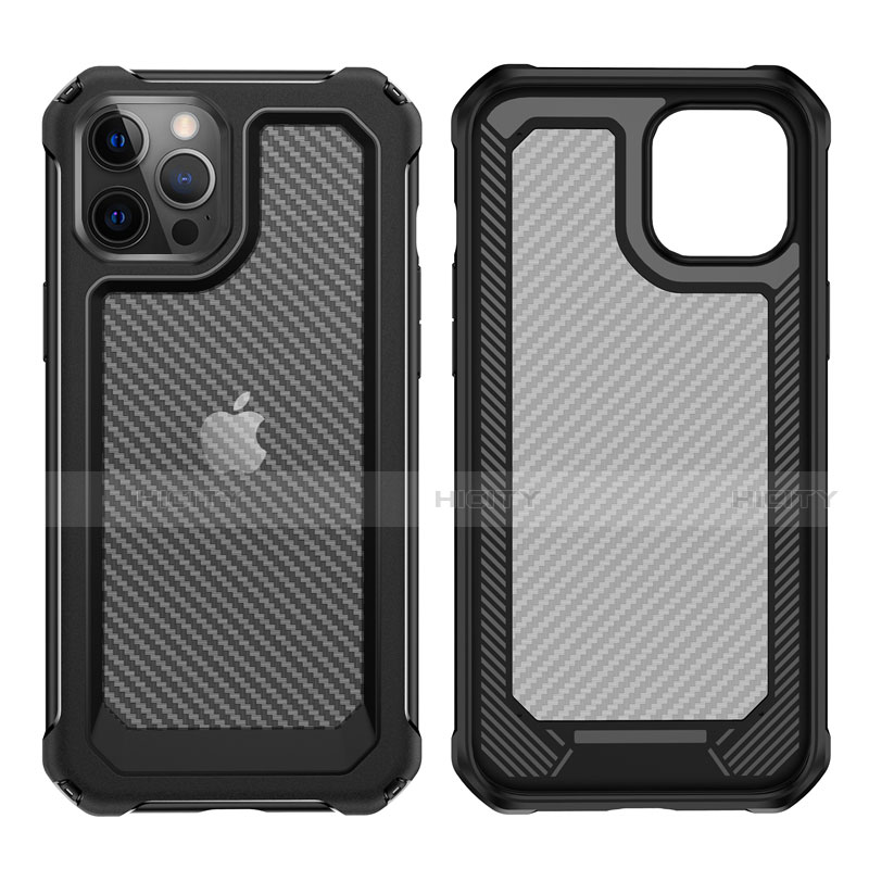 Custodia Silicone e Plastica Opaca Cover Fronte e Retro 360 Gradi R02 per Apple iPhone 12 Pro