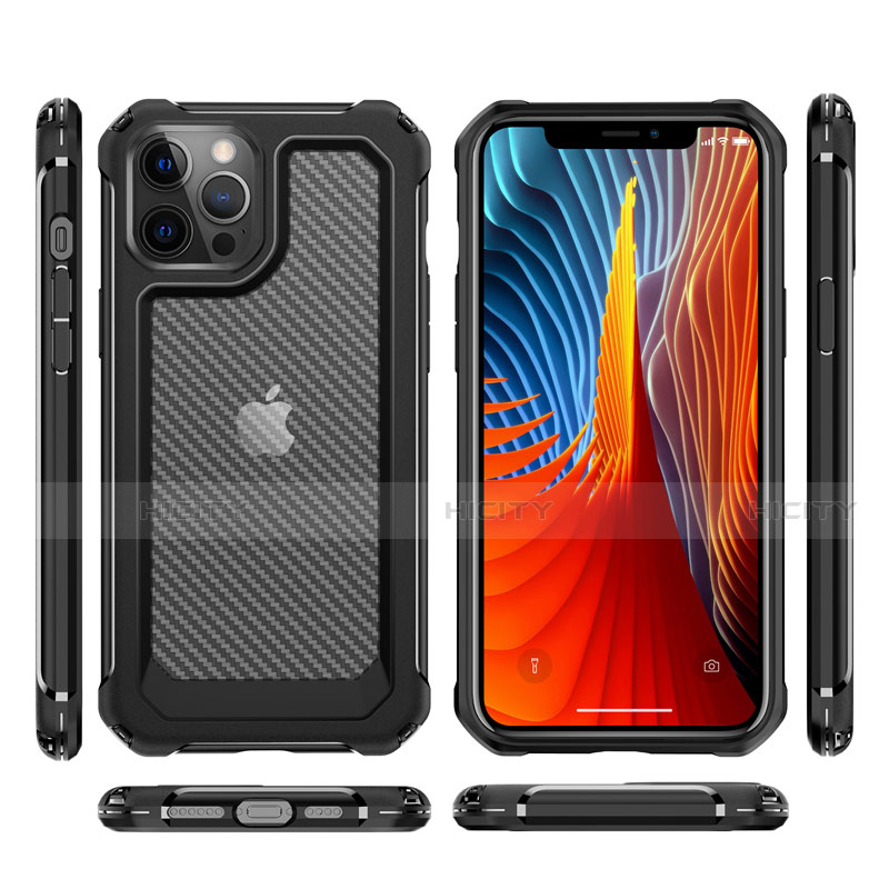 Custodia Silicone e Plastica Opaca Cover Fronte e Retro 360 Gradi R02 per Apple iPhone 12 Pro Max