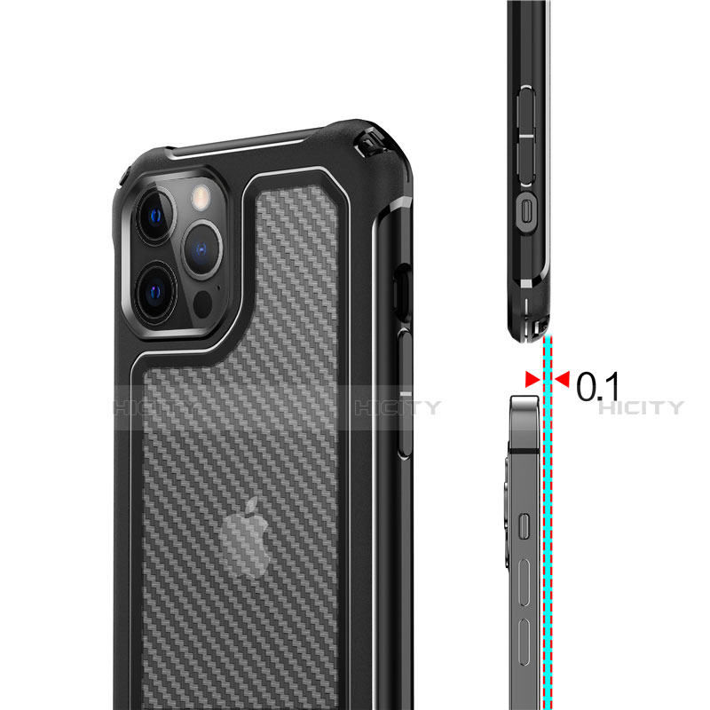Custodia Silicone e Plastica Opaca Cover Fronte e Retro 360 Gradi R02 per Apple iPhone 12 Pro Max