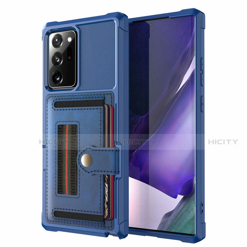 Custodia Silicone e Plastica Opaca Cover Fronte e Retro 360 Gradi R05 per Samsung Galaxy Note 20 Ultra 5G Blu