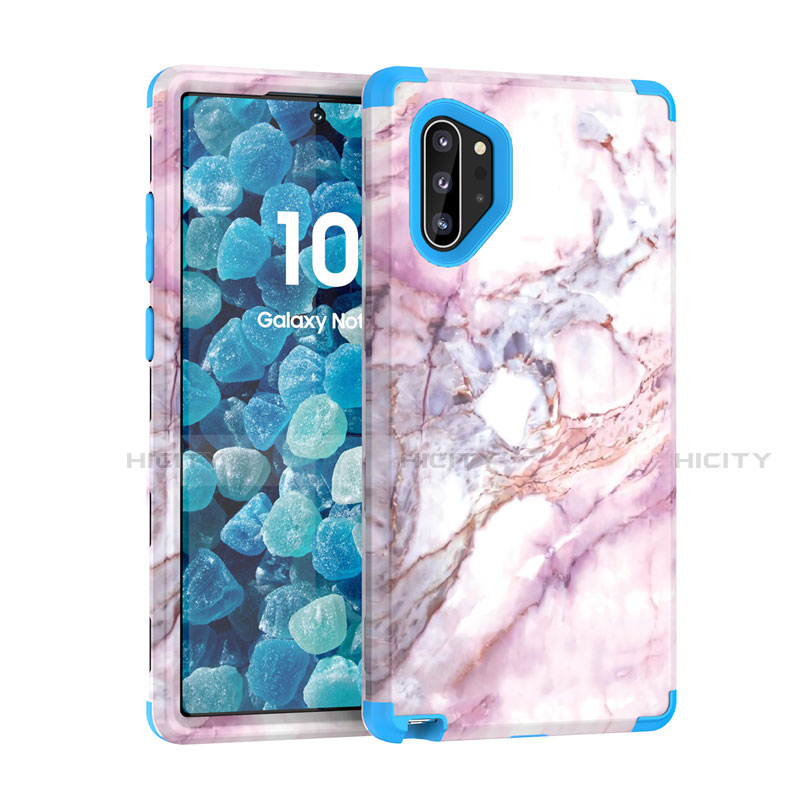 Custodia Silicone e Plastica Opaca Cover Fronte e Retro 360 Gradi U01 per Samsung Galaxy Note 10 Plus