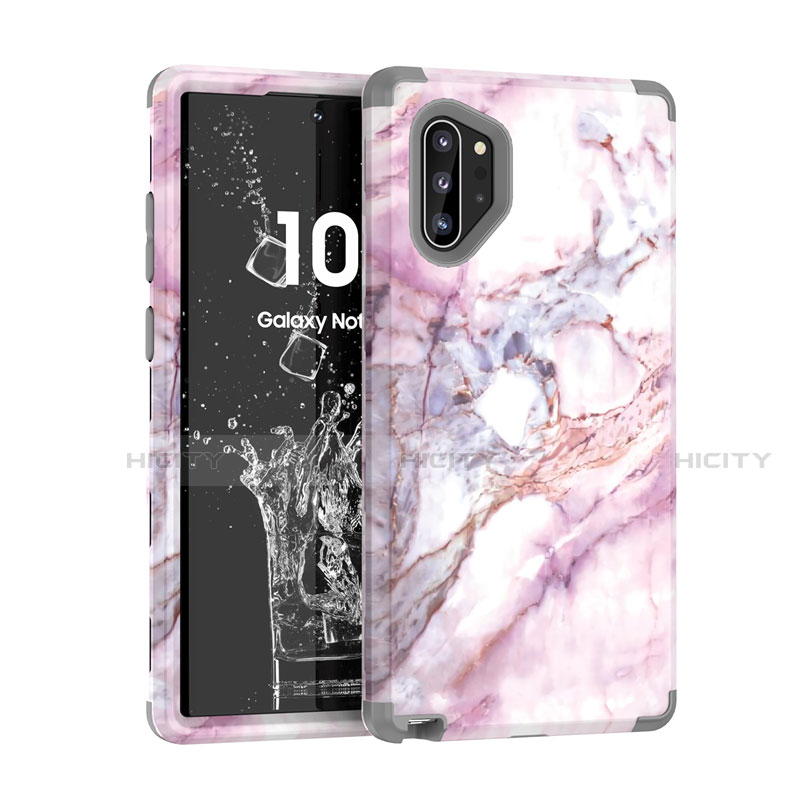 Custodia Silicone e Plastica Opaca Cover Fronte e Retro 360 Gradi U01 per Samsung Galaxy Note 10 Plus