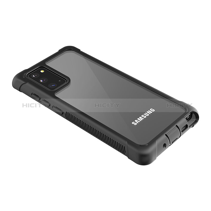 Custodia Silicone e Plastica Opaca Cover Fronte e Retro 360 Gradi U01 per Samsung Galaxy Note 20 5G Nero