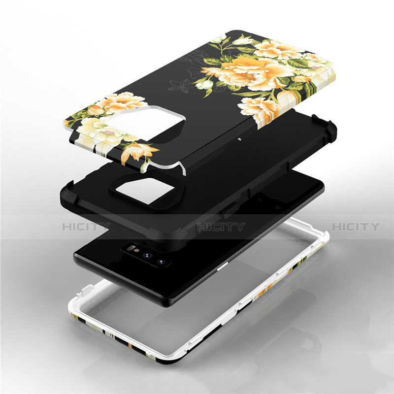 Custodia Silicone e Plastica Opaca Cover Fronte e Retro 360 Gradi U01 per Samsung Galaxy Note 9