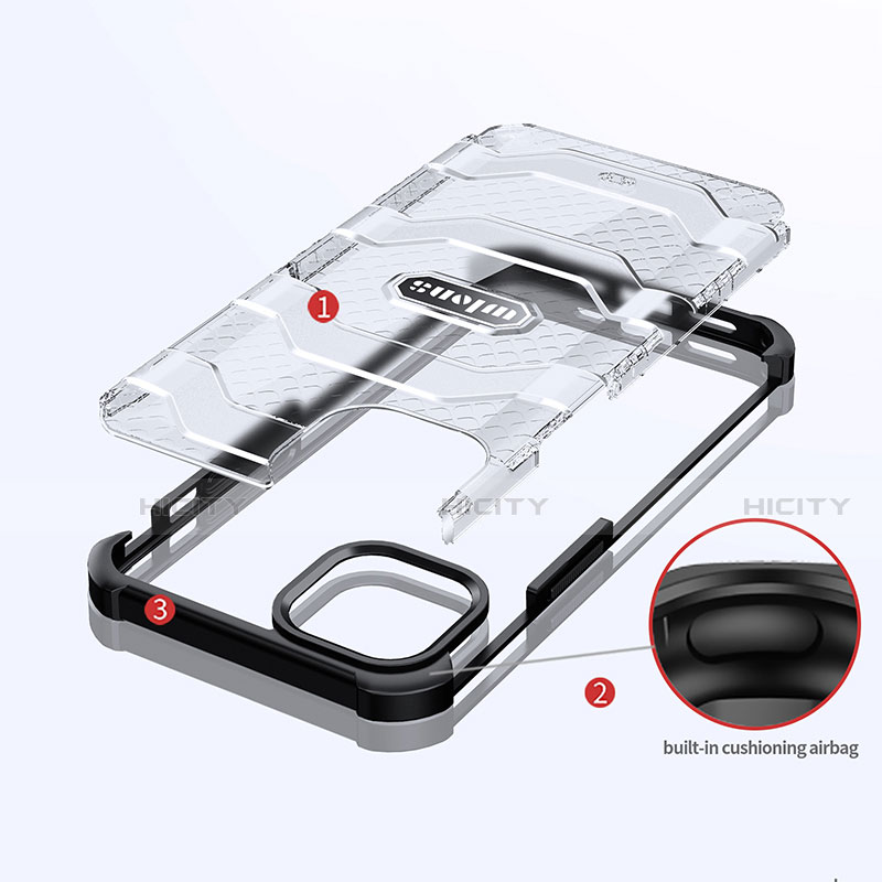 Custodia Silicone e Plastica Opaca Cover Fronte e Retro 360 Gradi U02 per Apple iPhone 13 Mini