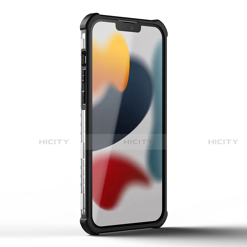 Custodia Silicone e Plastica Opaca Cover Fronte e Retro 360 Gradi U02 per Apple iPhone 13 Pro Max