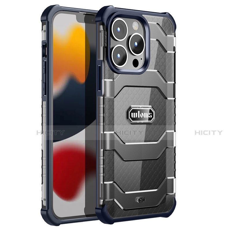 Custodia Silicone e Plastica Opaca Cover Fronte e Retro 360 Gradi U02 per Apple iPhone 13 Pro Max