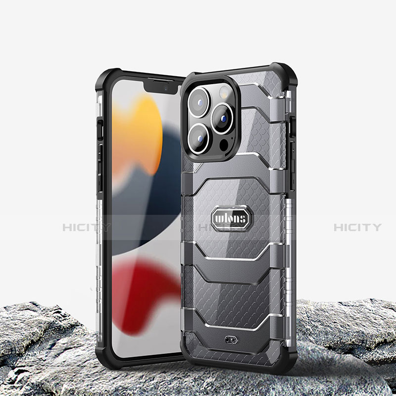 Custodia Silicone e Plastica Opaca Cover Fronte e Retro 360 Gradi U03 per Apple iPhone 13 Pro Max