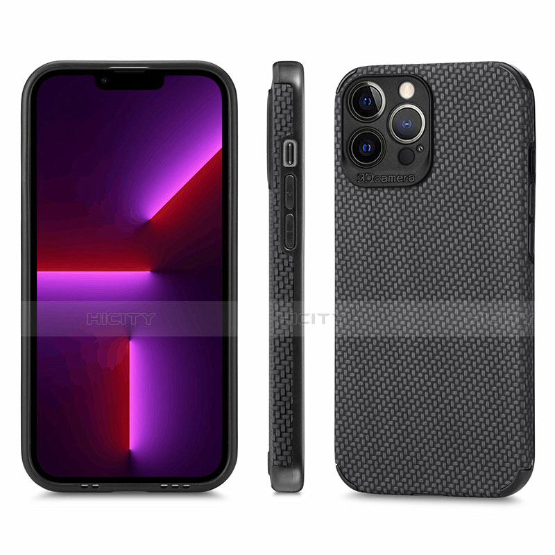 Custodia Silicone e Plastica Opaca Cover Fronte e Retro 360 Gradi U04 per Apple iPhone 13 Pro Max