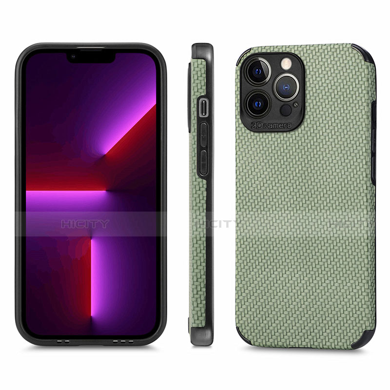 Custodia Silicone e Plastica Opaca Cover Fronte e Retro 360 Gradi U04 per Apple iPhone 13 Pro Max