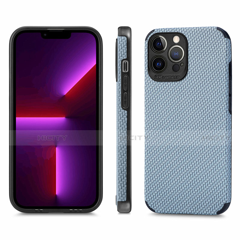 Custodia Silicone e Plastica Opaca Cover Fronte e Retro 360 Gradi U04 per Apple iPhone 13 Pro Max