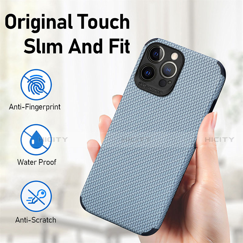 Custodia Silicone e Plastica Opaca Cover Fronte e Retro 360 Gradi U04 per Apple iPhone 13 Pro Max